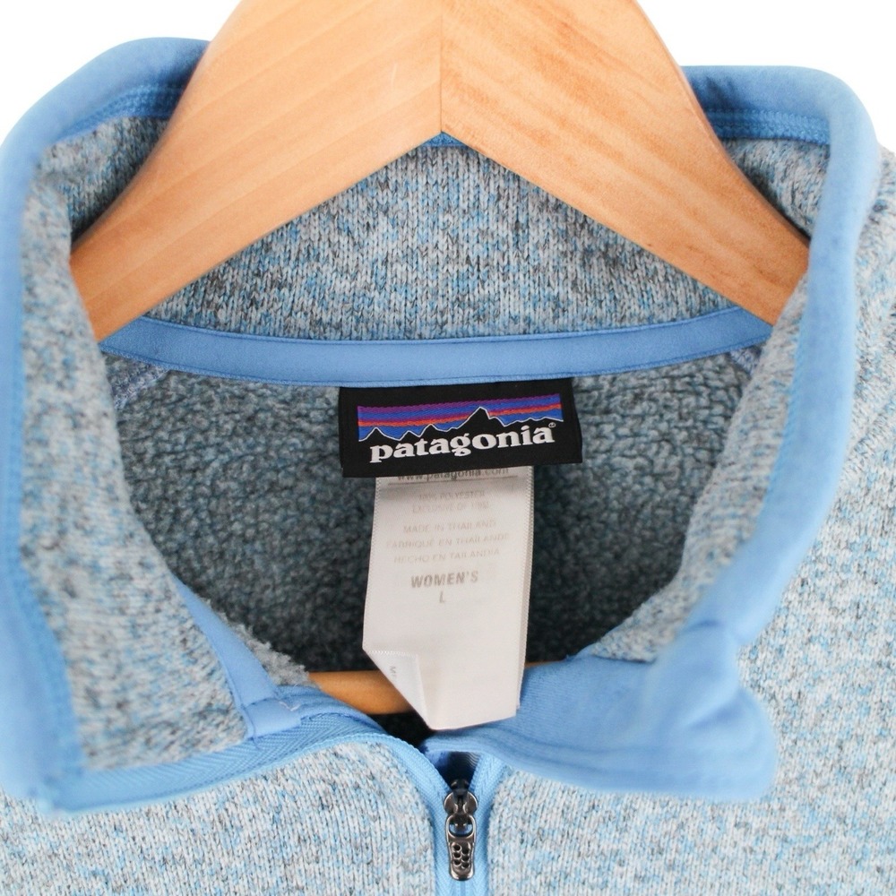 Patagonia Better Sweater 1/4 Zip Fleece Pullover Blue Women's Large Lake Tahoe - Picture 3 of 5